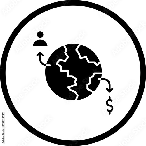 Out Source icon single vector illustration