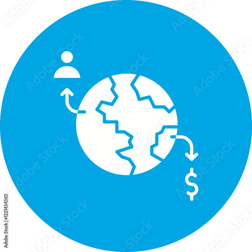 Out Source icon single vector illustration