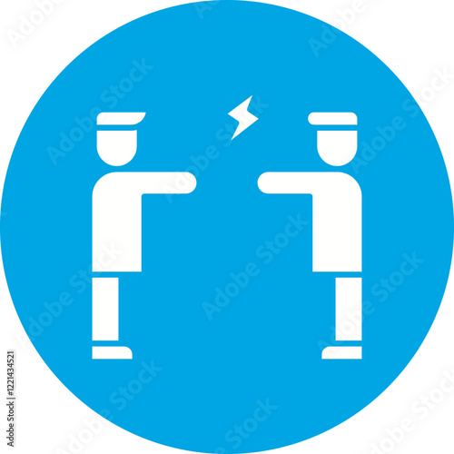 Altercation icon single vector illustration