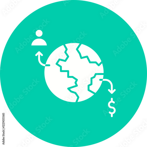 Out Source icon single vector illustration