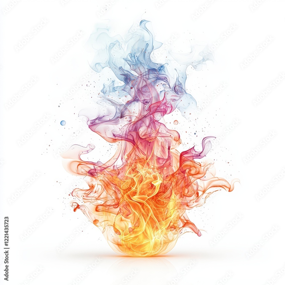 Vibrant and dynamic representation of colorful smoke and fire blending together, creating an abstract and artistic visual effect for various design projects. Vibrant and dynamic representation of colorful smoke and fire blending together, creating an abstract and artistic visual effect for various design projects.