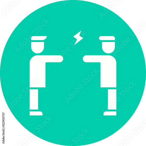 Altercation icon single vector illustration