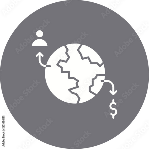 Out Source icon single vector illustration