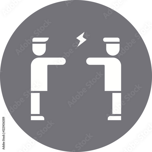 Altercation icon single vector illustration