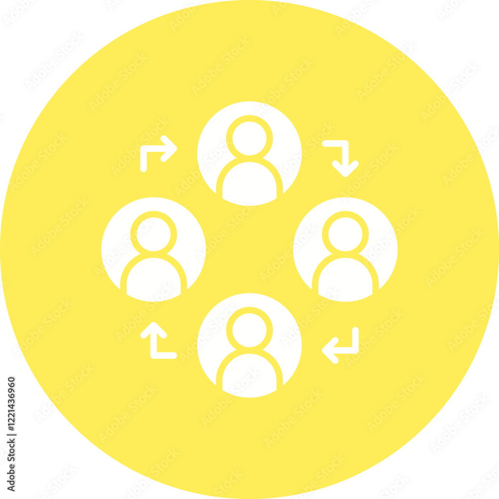 Team work icon single vector illustration Team work icon single vector illustration