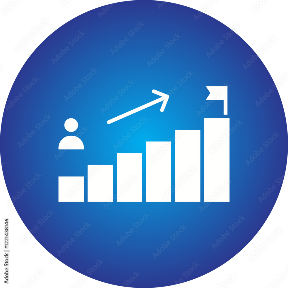 Career Growth icon single vector illustration Career Growth icon single vector illustration