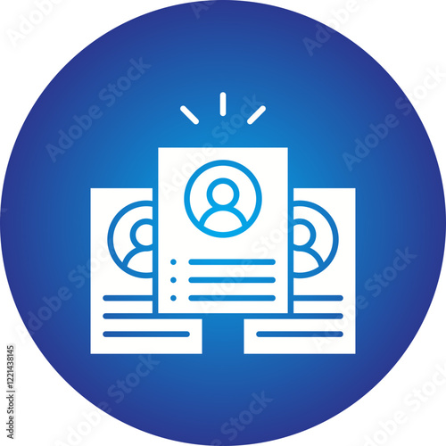 Candidate icon single vector illustration