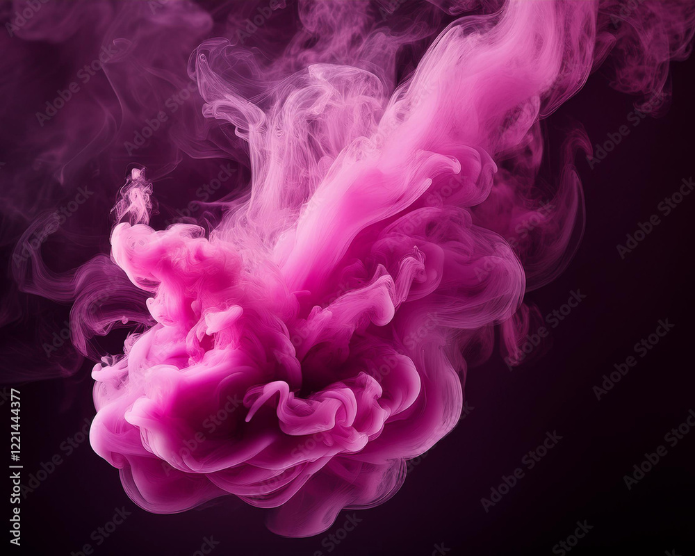 Obraz premium Billowing pink smoke