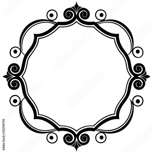 Frame with ornament Illustration, flower, design, outline, template, pattern, Vintage Retro Ornamental Decorative Border Frame, Ornate border, Classy border. Transparent Frame 