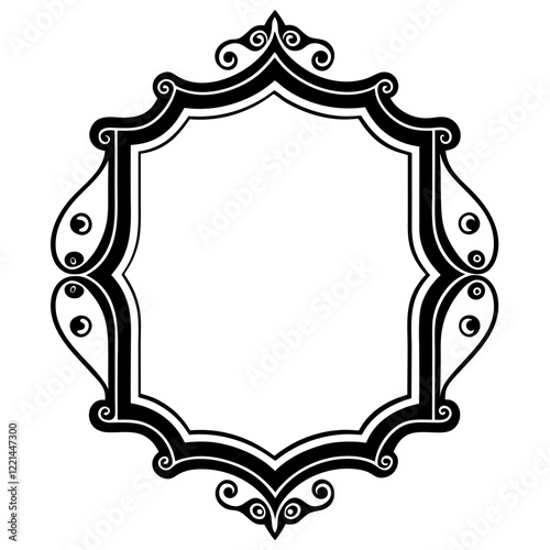 Frame with ornament Illustration, flower, design, outline, template, pattern, Vintage Retro Ornamental Decorative Border Frame, Ornate border, Classy border. Transparent Frame 