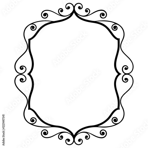 Frame with ornament Illustration, flower, design, outline, template, pattern, Vintage Retro Ornamental Decorative Border Frame, Ornate border, Classy border. Transparent Frame 