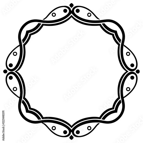 Frame with ornament Illustration, flower, design, outline, template, pattern, Vintage Retro Ornamental Decorative Border Frame, Ornate border, Classy border. Transparent Frame 