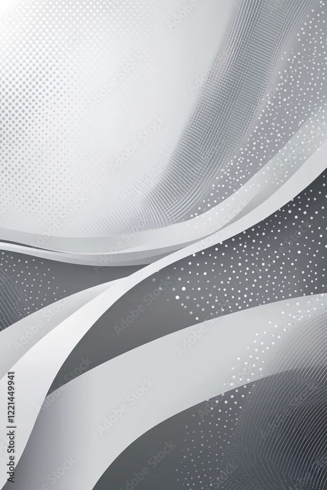Abstract black and white background with smooth lines, waves, and dotted patterns Abstract black and white background with smooth lines, waves, and dotted patterns