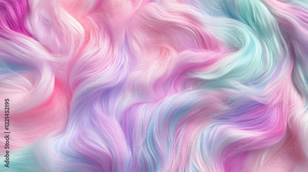 Fototapeta premium Abstract pastel pink, purple, and blue wavy texture.