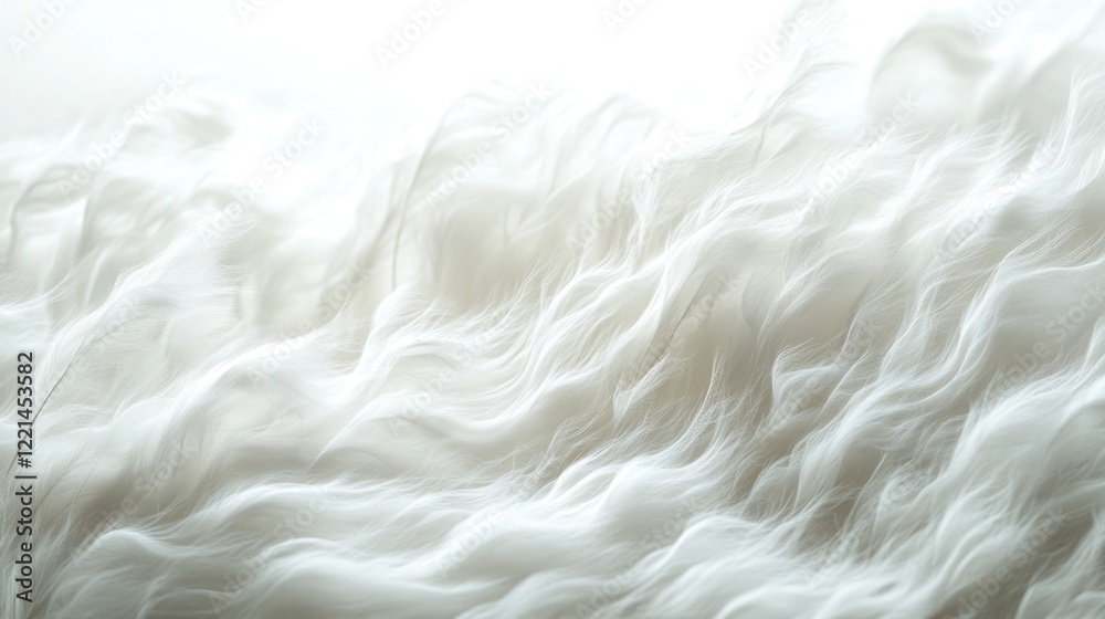 Obraz premium A close-up shot of soft and fluffy white fur