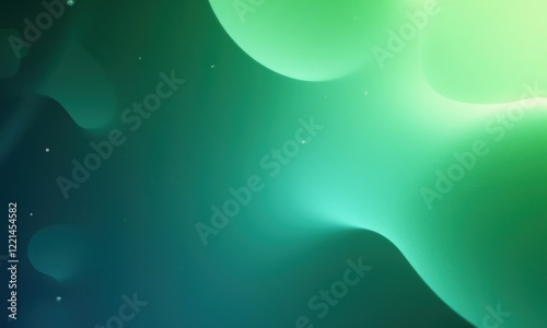 Green background with a blue and white swirl