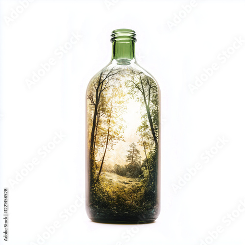 Paisaje dentro de una botella