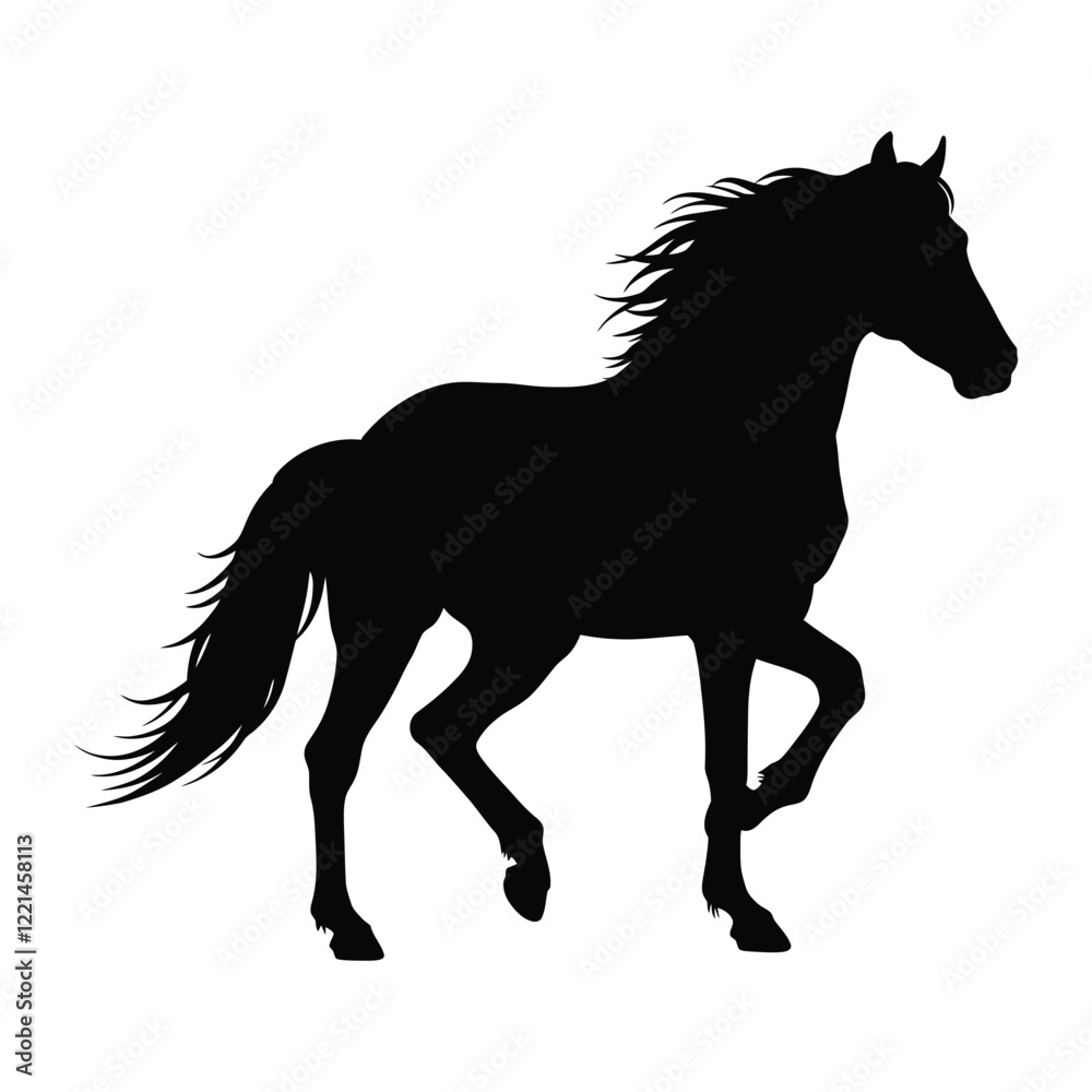 Obraz premium Horse silhouette design vector illustration.