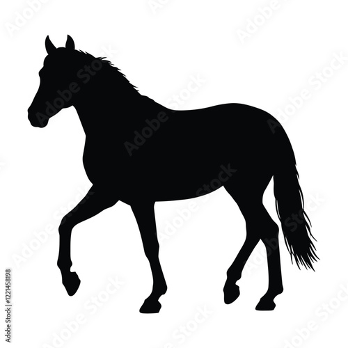 Horse silhouette vector graphic illustration.