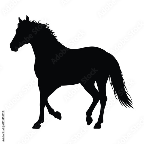 Horse silhouette vector illustration graphic.