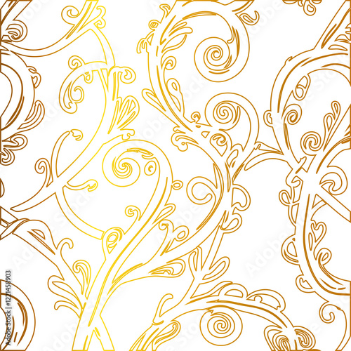
Exquisite golden floral pattern