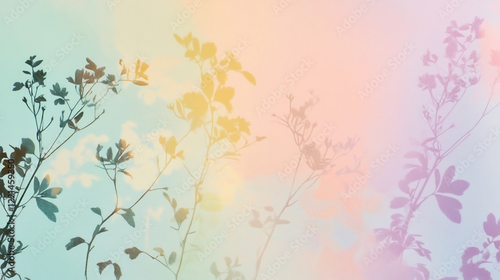 Pastel gradient floral silhouettes elegant and soft ideal for romantic event visuals or timeless love designs Pastel gradient floral silhouettes elegant and soft ideal for romantic event visuals or timeless love designs