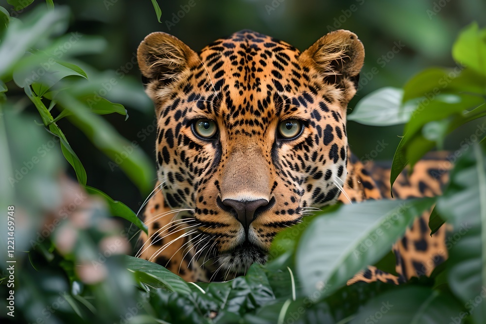 A close up of a leopard looking at the camera A close up of a leopard looking at the camera