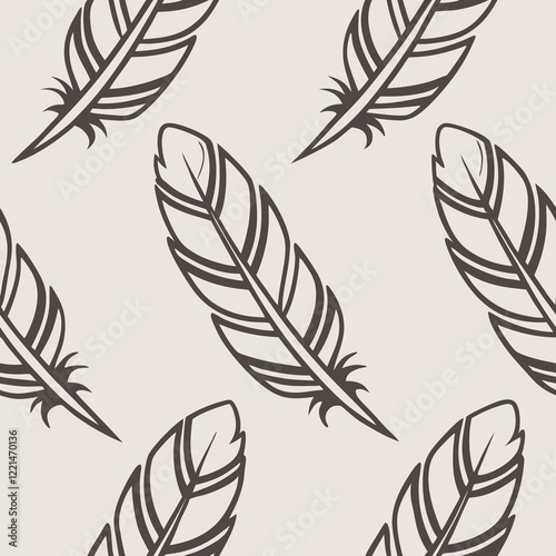 seamless pattern with feathers