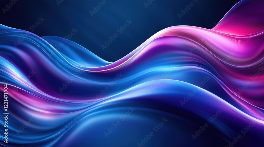 Flowing wave motion texture with vibrant blue and magenta gradients Flowing wave motion texture with vibrant blue and magenta gradients