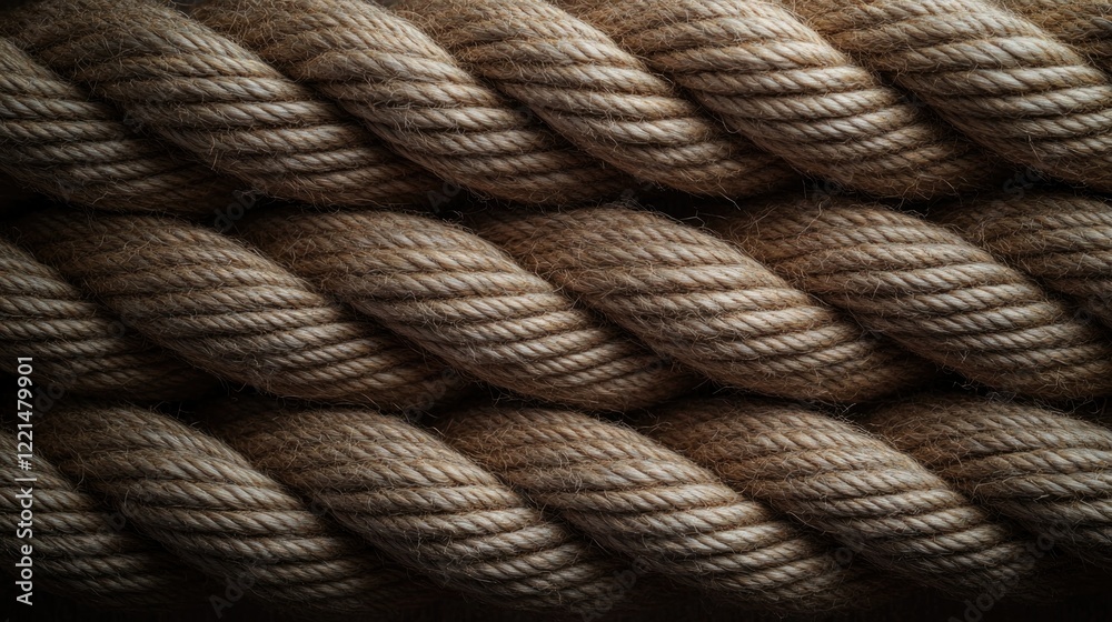 Twisted natural fibers create textured pattern, showcasing earth Twisted natural fibers create textured pattern, showcasing earth