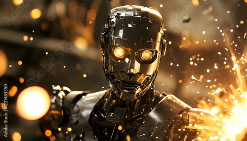 Metal robot crash broken error with sparks