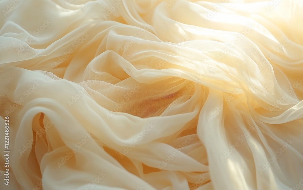 Soft, flowing beige fabric with sunlight. Soft, flowing beige fabric with sunlight.