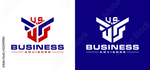 US Initials Company Vector Logo Template Illustration.