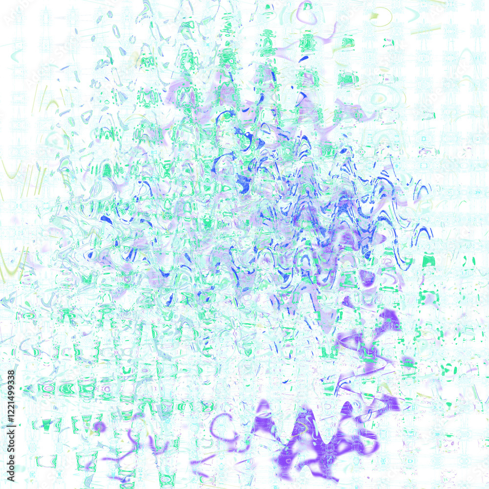 Obraz premium An abstract transparent psychedelic wavy liquid splatter design element overlay.