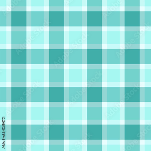 Bold pattern seamless plaid, infant tartan textile check. Trendy texture fabric background vector in teal and light colors.