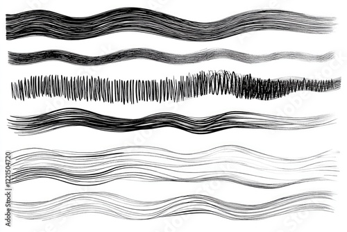 Wallpaper Mural A simple design featuring a set of black and white lines on a white background, ideal for use in presentations, infographics, or as a decorative element Torontodigital.ca