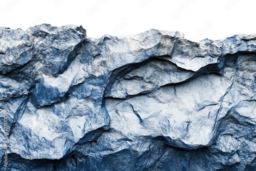 custom made wallpaper toronto digitalA detailed close-up view of a rugged, blue-toned rock face, showcasing its texture and crevices.