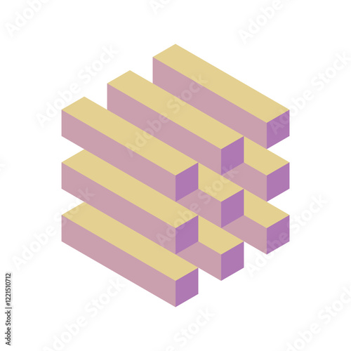 Cube logo, geometric vector design. Box logotype company, trendy techno emblem in isometric 3D style. photo