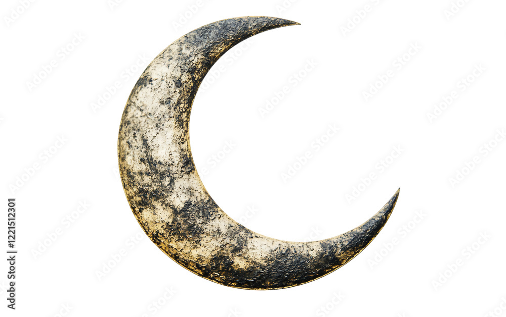he Power of the Crescent Moon in Spiritual Awakening Isolated on transparent background. he Power of the Crescent Moon in Spiritual Awakening Isolated on transparent background.