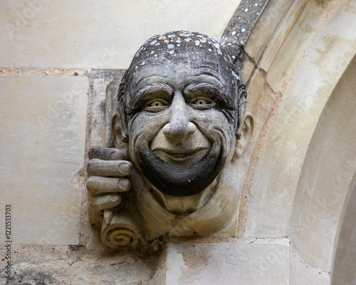 Sculpture at St. Marys Church in Hitchin, Hertfordshire, UK photo