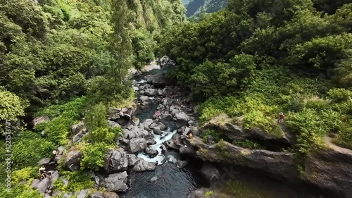 Cascade grand galet at langevin, reunion island, mascarene islands photo