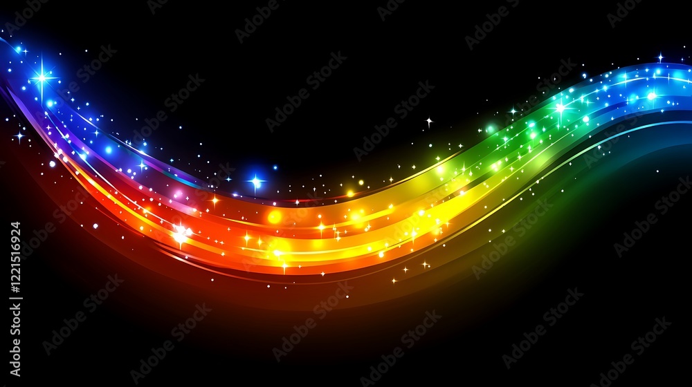 Obraz premium Abstract glowing spirals overlaid on a vibrant gradient backdrop.