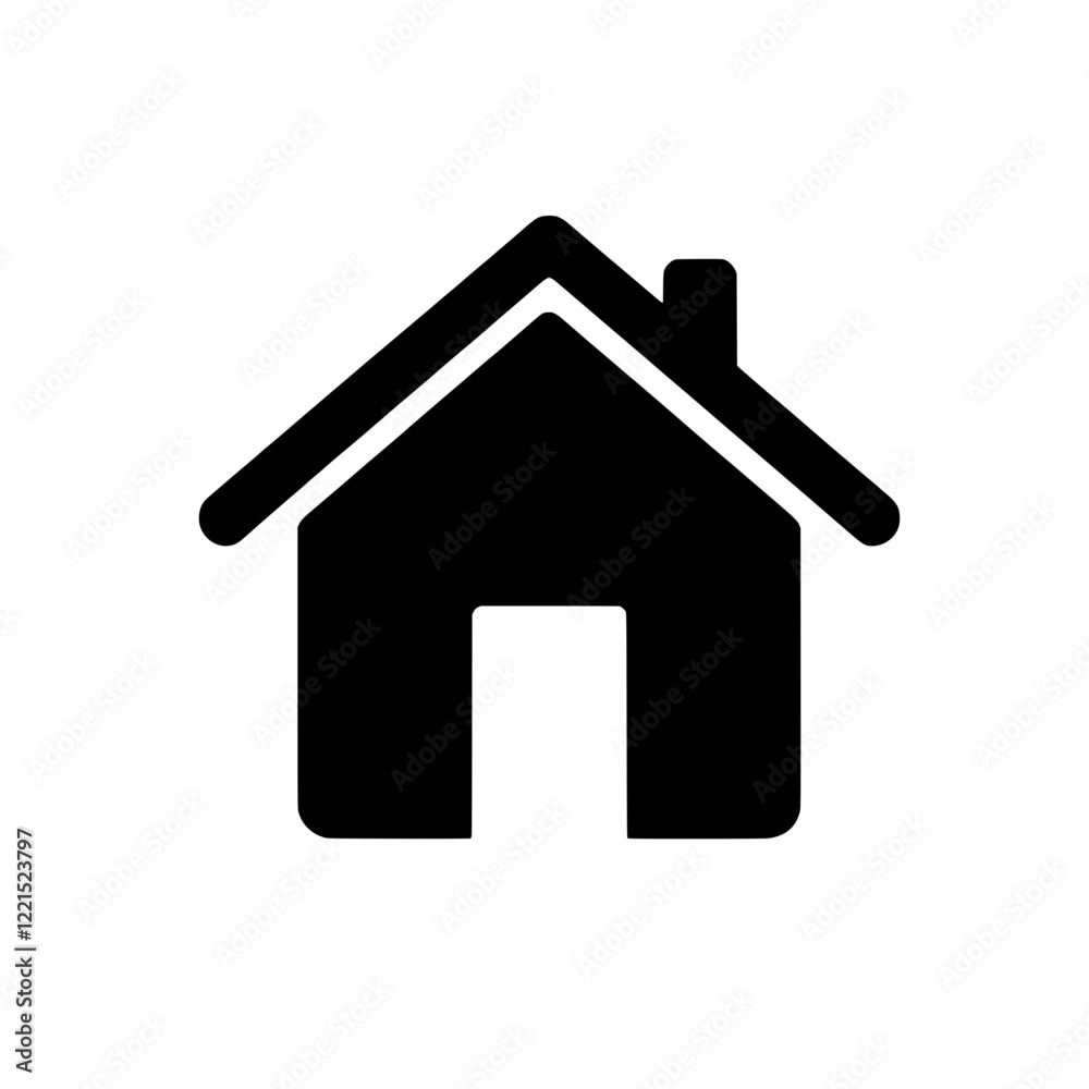 Home Icon: A simple, black home icon, symbolizing comfort, security, and a place of belonging. The icon is clean, minimalist, and easily recognizable, perfect for website design, app interfaces. Home Icon: A simple, black home icon, symbolizing comfort, security, and a place of belonging. The icon is clean, minimalist, and easily recognizable, perfect for website design, app interfaces.