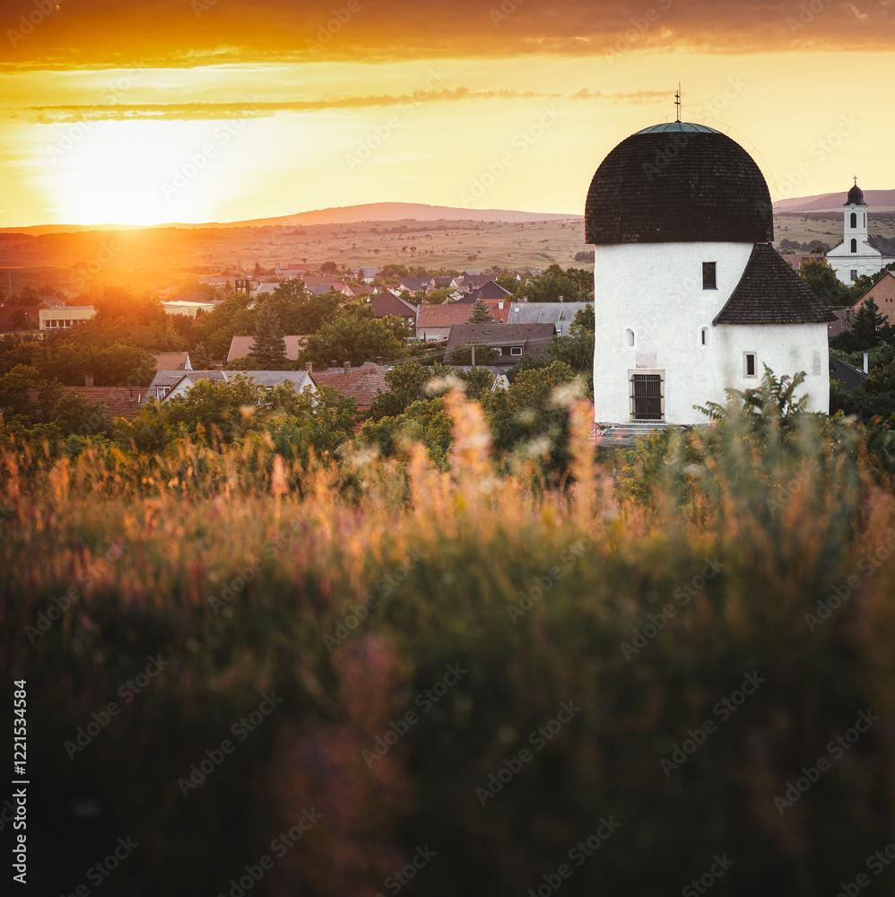 Medieval Rotunda temple in Osku, Hungary