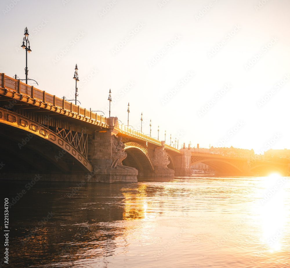 View on the Margaret Bridge in autumn