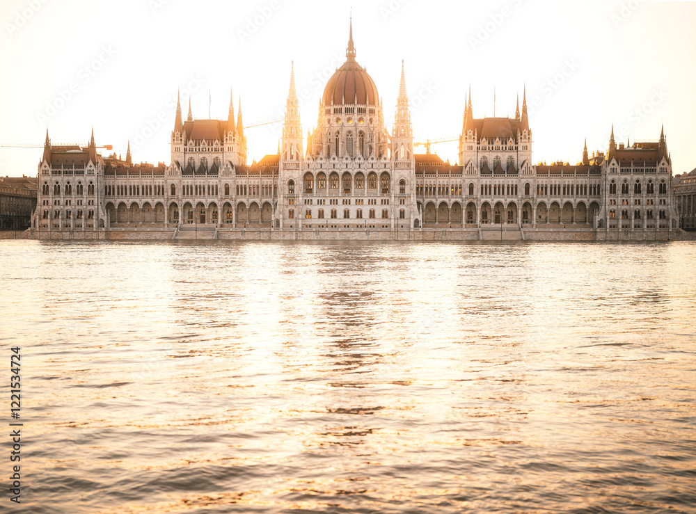 The Hungarian Parliament in sunrise