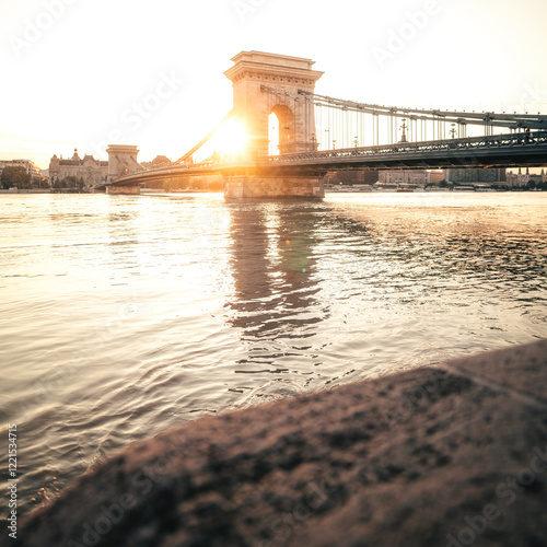 Flooded Chain Bridge in Bud...