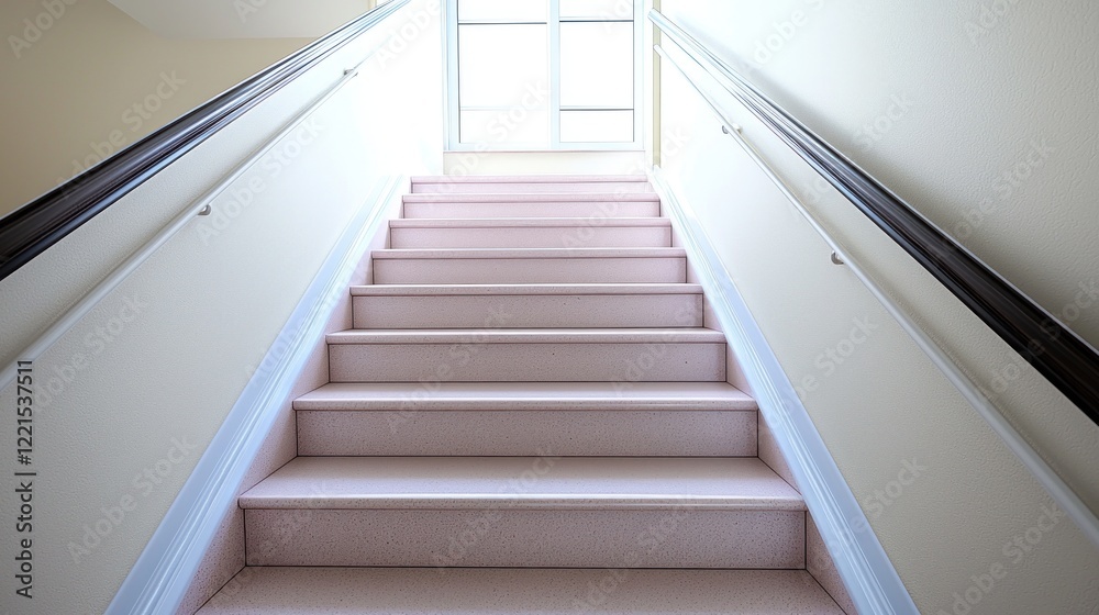 Interior Staircase Ascending to Light Interior Staircase Ascending to Light