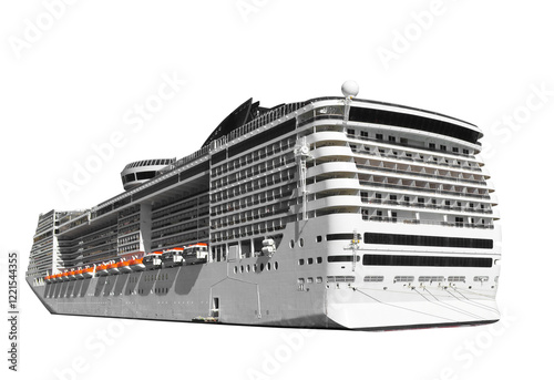 Big cruise ship close up