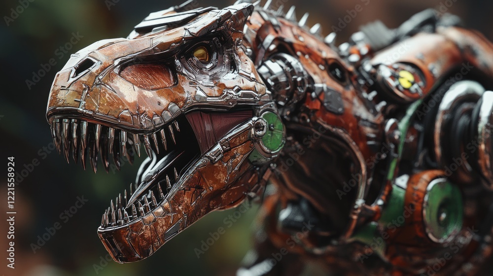 A detailed image of a dinosaur model A detailed image of a dinosaur model